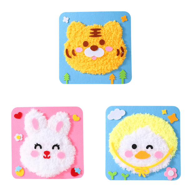 Bordado Bricolaje Juego Muñecas Dibujos Animados Artesanía Costura Diy Arts Crafts (Tiger)