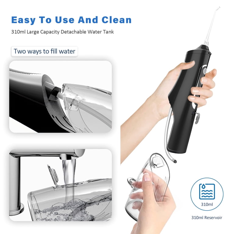 Cshidworld Cordless Water Flosser, 300ML Tank, 4 Modes photo 2