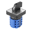 thumbnail image 3 of 3X 3 Positions On-Off-on Changeover Control Cam Switch 20A,3 x Changeover Cam Switch,Black & Blue, 3 of 8