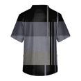 thumbnail image 3 of Men's Short Sleeve V Neck Small Animals Print Chest Pocket Carer Top S, 3 of 3