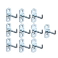 thumbnail image 2 of Juego de 10 ganchos para estantes de tablero perforado, ganchos multiusos con orificios cuadrados para exhibidores de pared, soportes para colgar en, 2 of 8