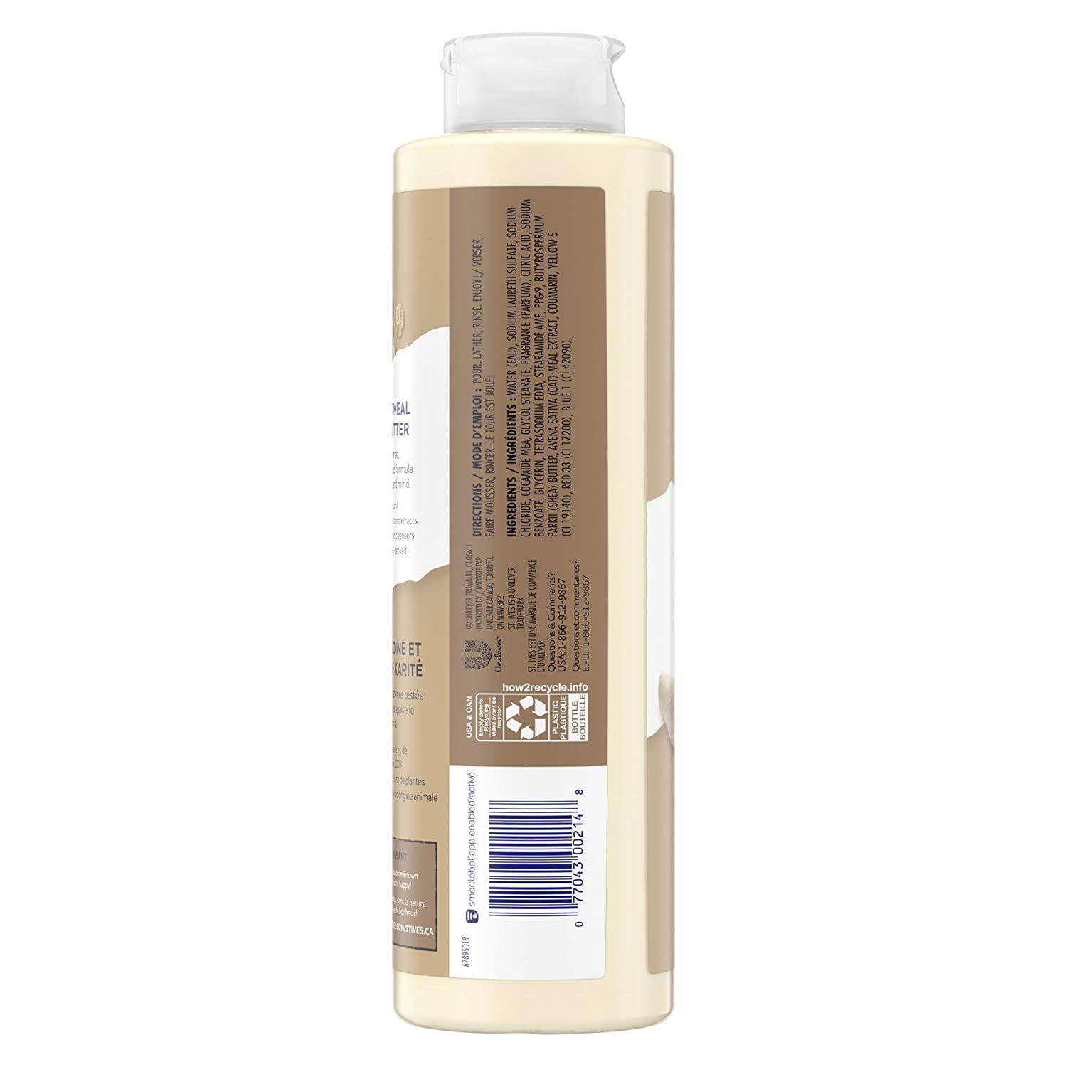 St. Ives Soothing Body Wash For Dry Skin Oatmeal and Shea Butter Soothes with Natural Plant Extracts 22 oz (Pack of 3)