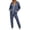 Dark Blue, variant on Women's Sweatsuits 2 Piece Outfits Casual Long Sleeve Full Zip up Oversized Sweatshirt and Baggy Joggers Pants Tracksuit Lounge Sets with Pockets