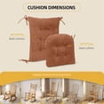 thumbnail image 4 of Millsilo 38" x 17" x 3" Indoor Tufted Rocking Chair Cushion & Seat Pad with Non-Slip Base & Secure Ties — Orange, 4 of 10