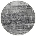 thumbnail image 5 of HomeRoots 584616 8 ft. Round Abstract Washable Indoor & Outdoor Area Rug, Black, Gray & Charcoal, 5 of 5
