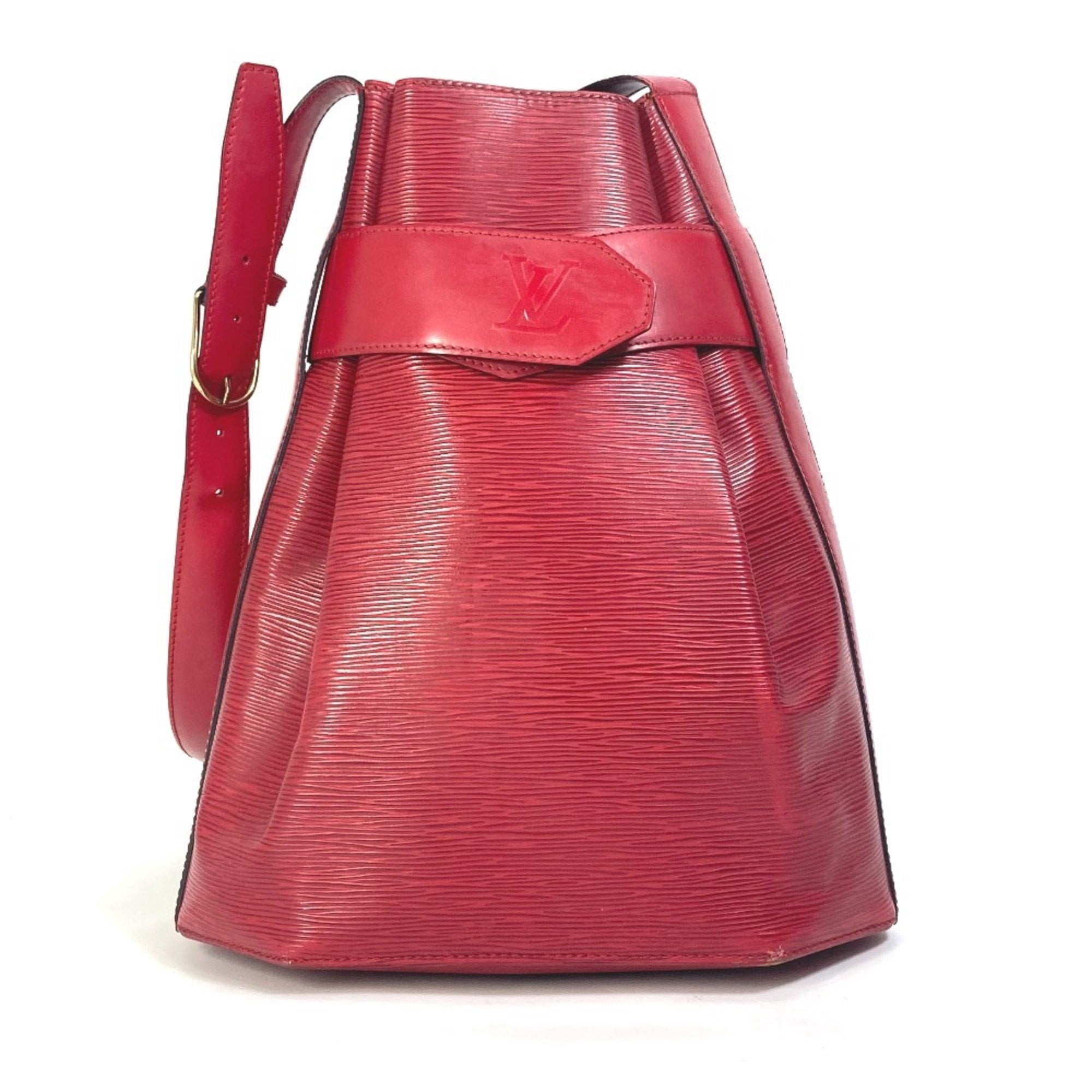 Louis Vuitton Epi Sac d\'Epaule PM shoulder bag in Castilian Red leather.  Louis Vuitton Epi Sac d main image 4