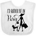 thumbnail image 3 of Inktastic I'd Rather Be in Paris Shopping and Travel Girls Baby Bib, 3 of 4