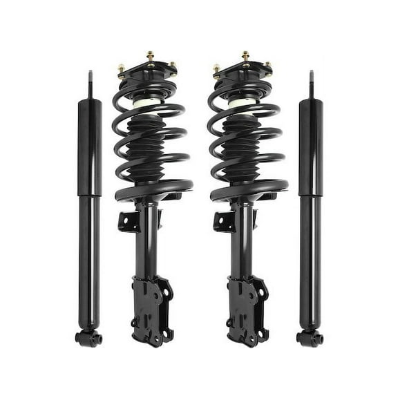 Front and Rear Suspension Strut Coil Spring and Shock Absorber Assembly Kit - 4 Piece - Compatible with 2011 - 2014 Ford Mustang 2012 2013
