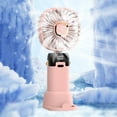 thumbnail image 5 of ChicYu Hanging Handheld Fan with Digital Temperature Display Portable 3 Speed Rechargeable Fan for Outdoor,Double Mode Pink, 5 of 5