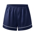 thumbnail image 4 of YTCAMLO Soft Cotton Womens Satin Pajama Shorts Summer Casual Pj Bottoms with Pockets Elastic Waist Baggy Lounge Shorts Sleepwear, 4 of 7