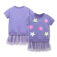 thumbnail image 1 of KYAIGUO Robes à Manches Courtes pour Bébé Fille Robe d'Été Décontractée Robe de Princesse Jupe à Volants 2-8T, 1 of 9