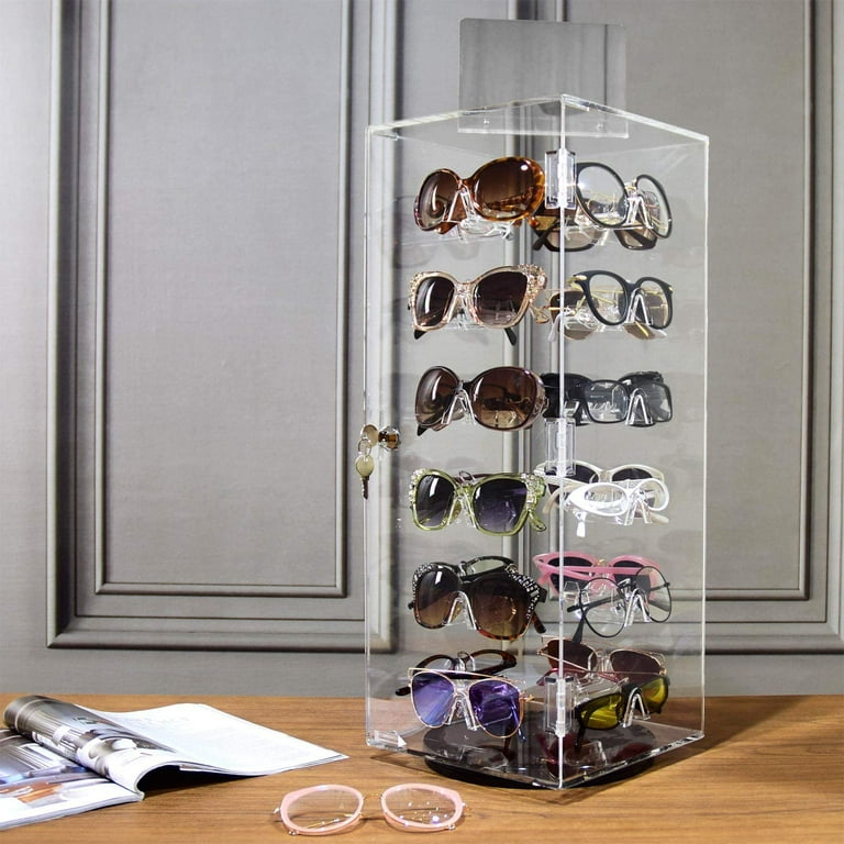 MOOCA Acrylic Rotating Sunglasses, Eyewear Holder Display, Eyewear  Collection, Sunglasses Holder, Eyeglass Case, High Capacity Sunglasses and  Eyewear