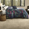 thumbnail image 3 of Luxurious Black King/Cal King Bedding Set 5Piece Polyester Comforter with Farmhouse Glam Design, 3 of 11