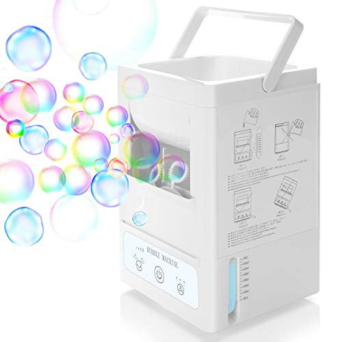 Included Operated by Plug-in or Batteries Bubble Blower for Parties Wedding Indoor Outdoor-Blue KIDWILL Portable Bubble Machine for Kids Automatic Bubble Maker Toy 2 Speed Settings 