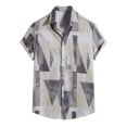 thumbnail image 1 of BOBOGOJP Button Down Shirt Men Short Sleeve Button Down Tops Solid Casual Formal Dress,Gray M, 1 of 5