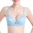 thumbnail image 2 of WRKEKC Push Up Bra for Women Underwire Bra with Padded Cups and Solid Color for Daily, 2 of 9