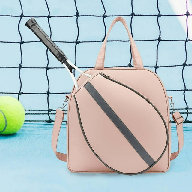 Bolso de tenis Bolso deportivo multifuncional Porta raquetas Totalizador separado seco y húmedo Rosado