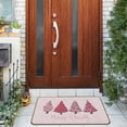 thumbnail image 4 of Pink Christmas Tree Doormat, Merry Xmas Welcome Mat, 17x30inch, 4 of 6