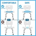 thumbnail image 4 of Chaise de Salle de Bain Tabouret de Douche Coussin Pâte Antidérapant Chaud EVA Bleu, 4 of 8