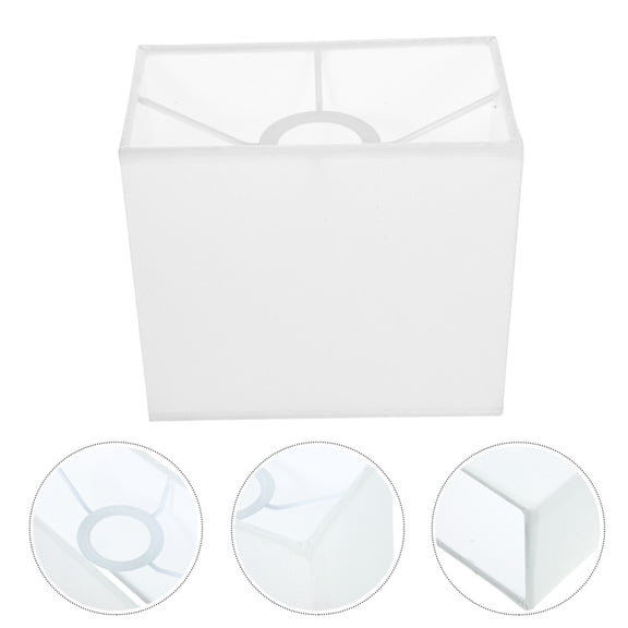 WRISTBIQUE Simple Style White Rectangular Lamp Shade for Household Lamps