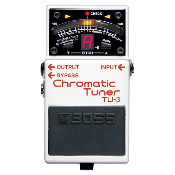 Pedal afinador cromático BOSS TU-3 con bypass para guitarra/bajo