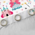 thumbnail image 4 of jejeloiu Fairy Tale Princess Black Out Curtains,Cute Cartoon Castle Curtains Pack of 2 (42x63 Each),Kawaii Rianbow Loves Bedroom Curtains For Girl,Super Cozy Room Decor, 4 of 6