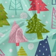 thumbnail image 2 of Coolnut Colorful Christmas Tree Round Tablecloth, Washable Oil Proof Table Cover for Kitchen Holiday Party Wedding Picnic Decoration, 2 of 7