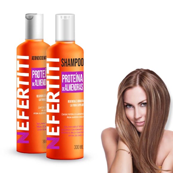 Shampoo y Acondicionador con Proteína de Almendra – Regeneración para Cabellos Teñidos