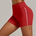 thumbnail image 2 of MIXUE Shorts For Women Summer Solid Color Elastic High Waist Gym Running Athletic Workout Yoga Shorts Workwear,Red,M, 2 of 5