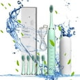 thumbnail image 1 of Xihbxyly Cepillo de Dientes Eléctrico, 6 Cabezales, 5 Modos de Limpieza, Temporizador Inteligente con 20 Velocidades, Resistencia Al Agua Ipx7, Carga Usb, Batería de Larga Duración, Ideal para Viajes, 1 of 7