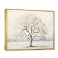 thumbnail image 2 of Designart "Monochrome Simplicity Tree" Floral Floater Framed Canvas Wall Art, 2 of 7