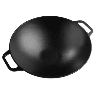  Iron Wok with Lid, Energy Concentrating Pot Bottom, Small Wok  Pan, All In 1 Frying Wok Flat Bottom, Iron Tone Wok with Trapezoidal  Texture, Iron Wok Steamer for Electric Induction: Home