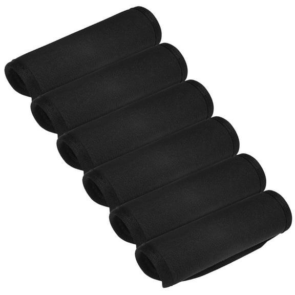 Uxcell Luggage Handle Wrap 6 Pcs Neoprene Luggage Identifiers Use for Suitcases Carry on Travel Accessories Black 6 inch
