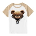thumbnail image 1 of RXIRUCGD 2025 Vêtements d'Été pour Enfants Tout-Petits Garçons Filles Mode Mignon Col Rond Imprimé Manches Courtes Haut, 1 of 7