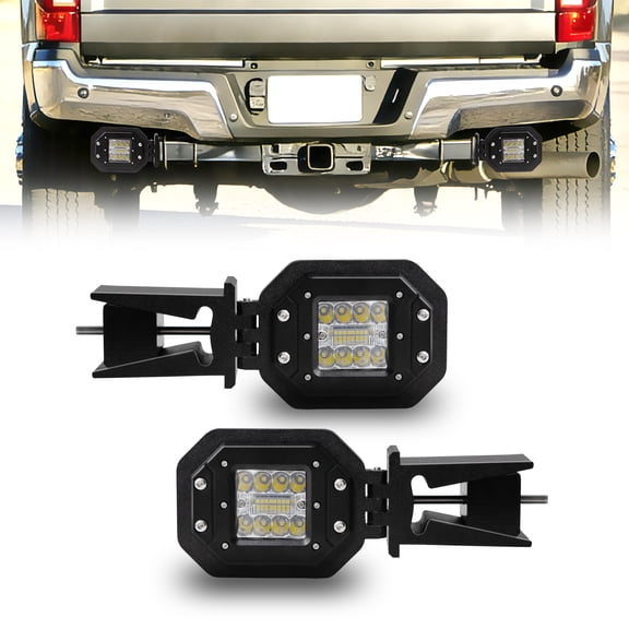 2Pcs Hitch Bar Lights for F250/F350/F450 Superduty (2008-2026) Suitable for 2.5-Inch Interfaces , With 42W LED Reverse Light