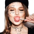 thumbnail image 3 of Temporary Facial Tattoos Fake Fake Tattoo Post Malone Black, 3 of 4