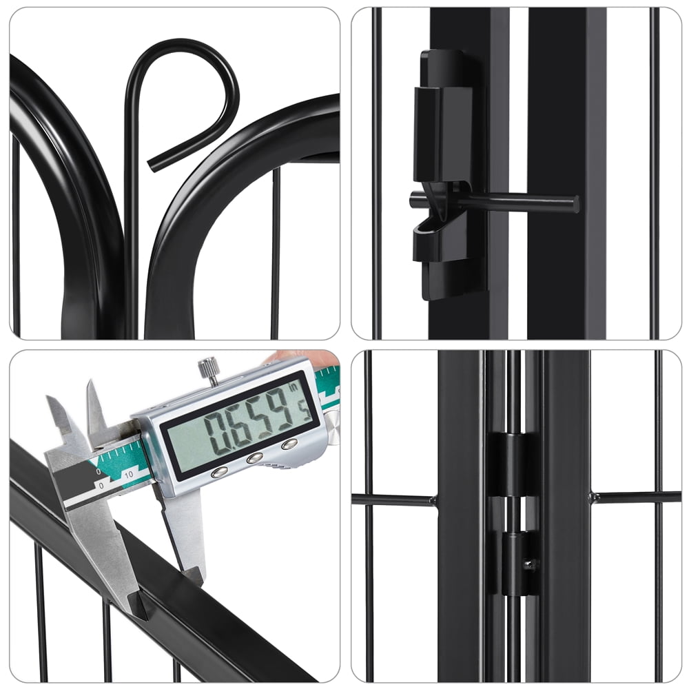 Alden Design 31.5″H Metal Pet Playpen Steel Dog Cat Exercise Barrier Outdoor Indoor Fence Door