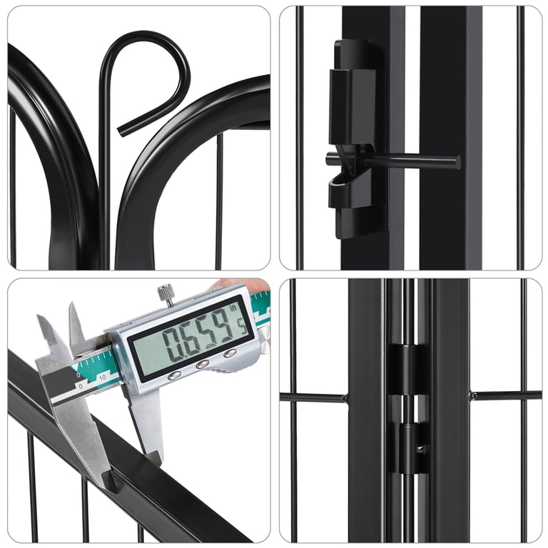 Alden Design 31.5" Metal Pet Playpen, 8 Panels, Black photo 6