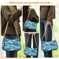 thumbnail image 4 of FORMRS Womens Shoulder Bag with Chain Strap Clutch Purse Cute Tote Handbag, Green Watercolor Ocean Waves, 4 of 7