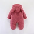 thumbnail image 4 of Boys Girls Romper - Cute Long Sleeve Bear Hooded Jumpsuit Romper Baby Girl Clothes Winter Baby Clothes 9-12 Months, 4 of 4