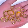 thumbnail image 6 of 14K Gold Plated Hypoallergenic Small Hoop Earrings Set, Zircon Heart Chunky Stackable Earrings for Women Gifts for Mom, 6 of 10