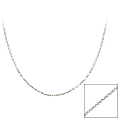 Overstock Com Jewelry - Mondevio Sterling Silver Italian 36-inch Box Chain Necklace