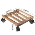 thumbnail image 5 of CIYISON Wood Plant Stand With Wheels Heavy Duty Hardwood Plant Stand Plant Stand, 5 of 10