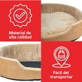 thumbnail image 4 of Cama para Perros Cuory Beige con Fondo y Base Antideslizante y Forro Acolchonado, 4 of 6