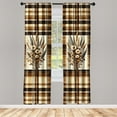 thumbnail image 3 of Ambesonne Autumnal Curtains 2 Panel Set, Earthy Fall Leaves Flowers, Pair of - 28" x 95", Camel Beige Caramel, 3 of 4