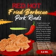 thumbnail image 2 of 2-Pack Red Hot Fried Pork Rinds, 2.6 oz Bag Spicy Hickory Smoked Flavor, Extra Crunchy Airy Chips Protein-Packed Party Gourmet Snack with Bonus EB Essential Bag, 2 of 7
