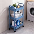 thumbnail image 2 of Organizers and Storage for Bedroom ThreeLayer Trolley Floor Storage Rack, Kitchen, Bedroom, Bathroom, MultiFunctional, Mobile, Easy to Move Organization and Storage Bedroom, 2 of 6