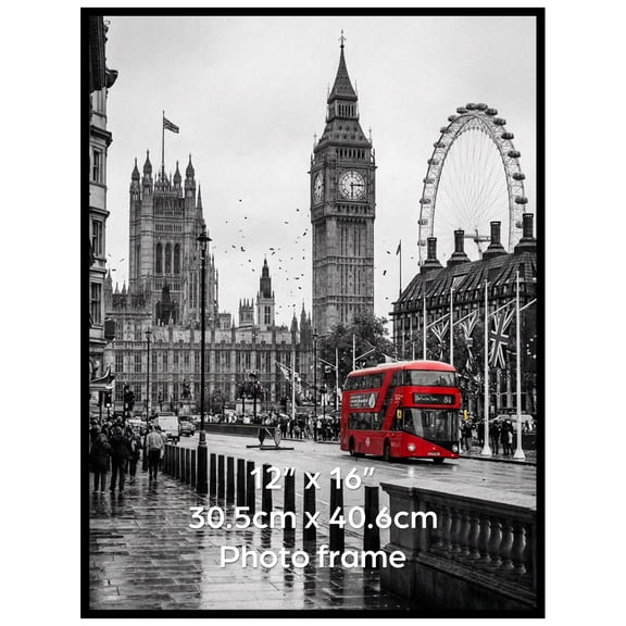 1 Pack 12x16 Poster Frame, Black Gallery Picture Frame for Wall Decoration