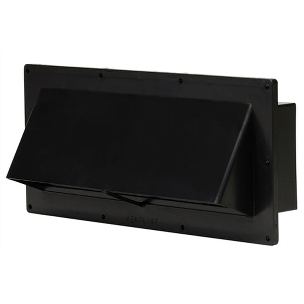 Ventline Mobile Home/RV Black Exterior Sidewall Range Hood Vent w