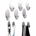 thumbnail image 6 of Self Stick Useful Sticky Coat On Silver Hat Hanger Metal 6x Strong Hook Housekeeping Organizers Utility Hooks, 6 of 9